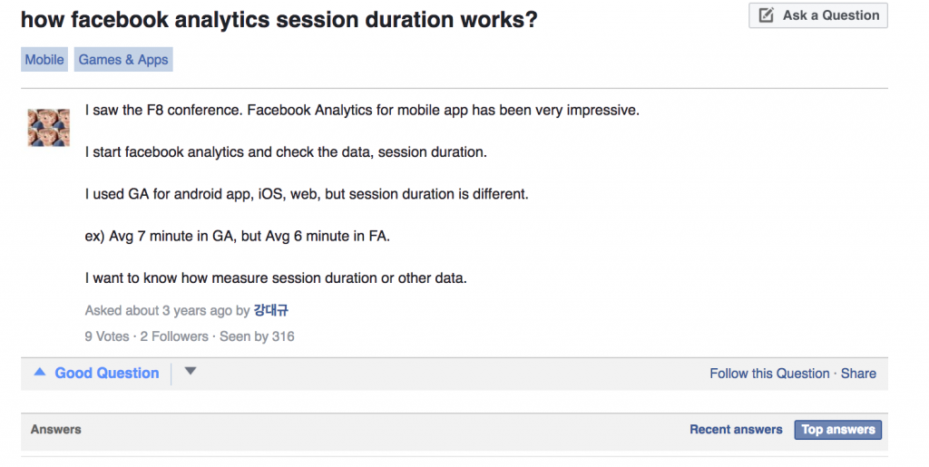 facebook analytics session duration